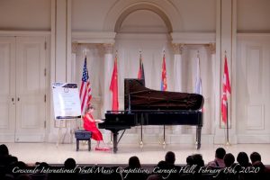 Susanna Cosulich @ Carnegie Hall - Crescendo International Competition 2020